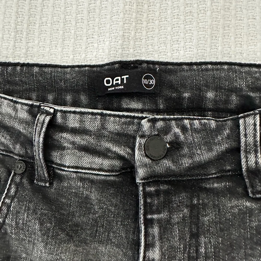 OAT New York Black Straight Leg Jeans with Contrasting Stitching - Picture 3 of 10